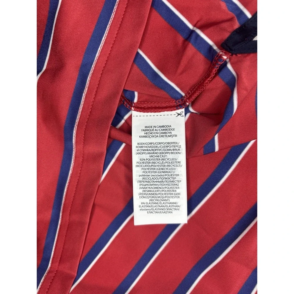Ralph Lauren‎ RLX Polo Shirt Men's Medium Red & Blue Stripe Wicking $98.50 NWT
